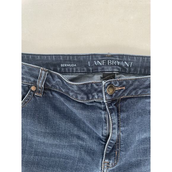 Lane Bryant Shorts  Bermuda Denim Jean Stretch Blue - Picture 2 of 5